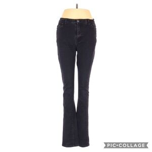 OAK High Rise Bootleg Black Jeans